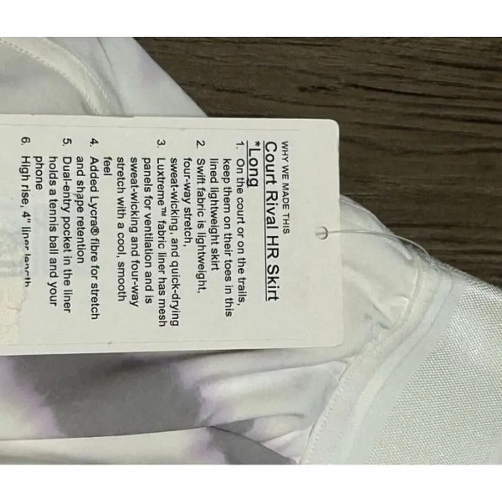 Lululemon Court Rival HR Skirt sz 14 - Picture 5 of 5